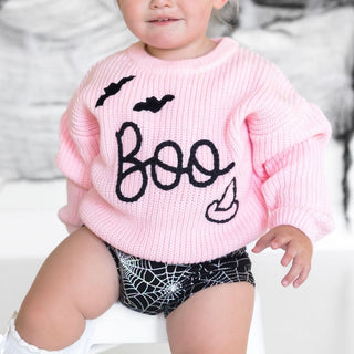 Sweet Wink, Sweet Wink Boo Bat Halloween Knit Sweater - Basically Bows & Bowties