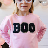 Sweet Wink Boo Patch Halloween L/S Sweatshirt - Pink, Sweet Wink, Boo, Boo L/S Sweatshirt - Pink, Boo Patch, Boo Sweatshirt, cf-size-3t, cf-size-4t, cf-size-5-6y, cf-type-tee, cf-vendor-sweet