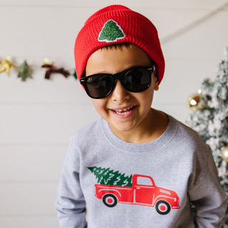 Sweet Wink Christmas Tree Truck Sweatshirt, Sweet Wink, All Things Holiday, cf-size-2t, cf-size-3t, cf-size-4t, cf-size-5-6y, cf-size-7-8y, cf-type-sweatshirt, cf-vendor-sweet-wink, Christmas