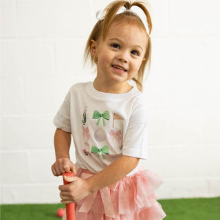 Sweet Wink Coquette Golf Girl Short Sleeve Romper - White
