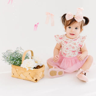 Sweet Wink Ditsy Floral Short Sleeve Tutu Bodysuit