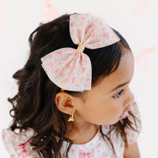 Sweet Wink Ditsy Floral Tulle Bow Headband