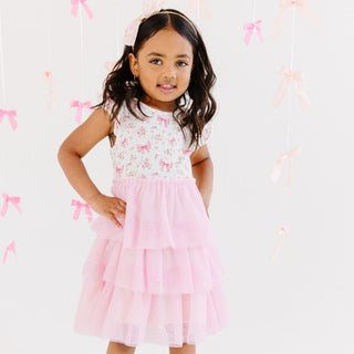 Sweet Wink Ditsy Floral Short Sleeve Tutu Dress