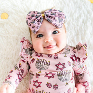 Sweet Wink Hanukkah Tulle Bow Baby Headband