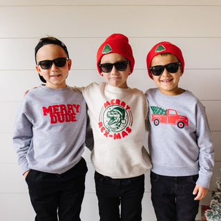Sweet Wink Merry Dude Patch Sweatshirt, Sweet Wink, All Things Holiday, cf-size-4t, cf-size-5-6y, cf-size-7-8y, cf-type-sweatshirt, cf-vendor-sweet-wink, Christmas, Holiday, Merry, Merry Dude