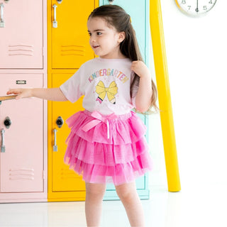 Sweet Wink Raspberry Bow Tiered Tutu