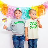 Sweet Wink, Sweet Wink Shamrock Smiley St. Patrick's Day S/S Tee - Natural - Basically Bows & Bowties