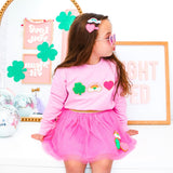 Sweet Wink, Sweet Wink Lucky Treats Patch St. Patrick's Day Sweatshirt - Pink - Basically Bows & Bowties