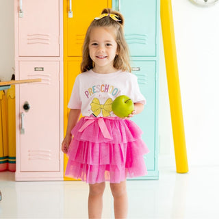 Sweet Wink Raspberry Bow Tiered Tutu