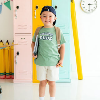 Sweet Wink Preschool Varsity Short Sleeve T-Shirt - Sage