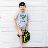 Sweet Wink Roaring Into First Grade S/S Gray Tee, Sweet Wink, 1st Day of 1st Grade, 1st Day of First Grade, 1st Day of School, 1st Grade, Back to School, Boy Back to School, cf-size-5-6y, cf-
