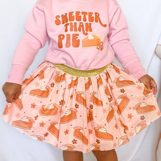 Sweet Wink Sweeter Than Pie Thanksgiving Sweatshirt - Pink