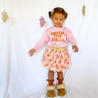 Sweet Wink, Sweet Wink Sweeter Than Pie Thanksgiving Sweatshirt - Pink - Basically Bows & Bowties