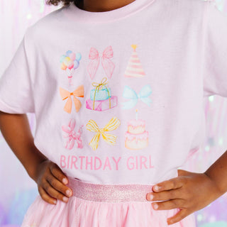 Sweet Wink Birthday Girl Cutie Short Sleeve T-Shirt - Ballet Pink