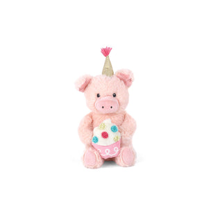 Colorful Mon Ami Birthday Piggy toy with festive design, soft plush texture, and cheerful features for children.
