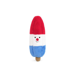 Colorful Mon Ami Red, White, and Blue Pop toy, featuring vibrant design perfect for children’s play and entertainment.