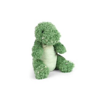 Soft Mon Ami Trey T-Rex stuffed animal featuring green plush fabric, detailed dinosaur features, and a friendly expression.