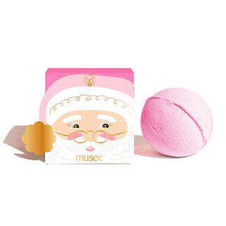 Musee Pink Santa Bath Balm
Bath bomb with packaging featuring a cartoon face design on a white background
