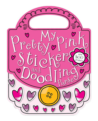 My Pretty Pink Sticker and Doodling Purse Paperback Book
Pink sticker and doodling purse with decorative elements on a white background