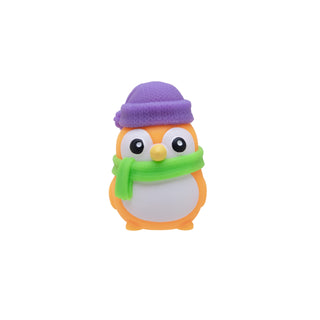 Nee Doh Squishmas Polar Glow Penguin
Toy penguin with a purple hat and green scarf on a white background
