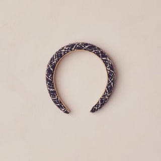 Noralee Padded Headband - Black Tweed