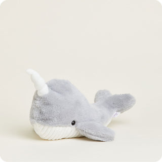 Narwhal Warmies
Plush toy narwhal on a light beige background