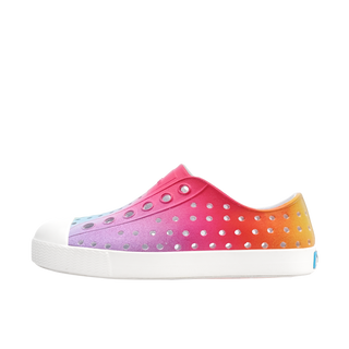 Native Jefferson Print Shoes - Shell White / Transparent / Rainbow Spray