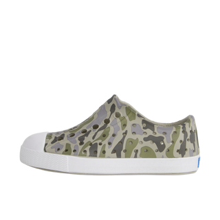 Native Jefferson Print Shoes - Silk Grey / Shell White / Vetiver Camo