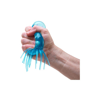 NeeDoh Jellysquish
Hand holding a blue squid-shaped toy against a white background