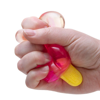 NeeDoh Nice-Sicle Popsicle
Hand squeezing a pink and yellow stress ball on a white background