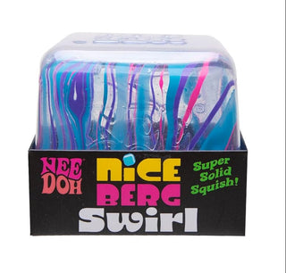 NeeDoh Nice Berg (3.25”) - SwirlBlue
Three packages of Nice Doh Nice Berg Swirl with colorful swirled design on a white background.