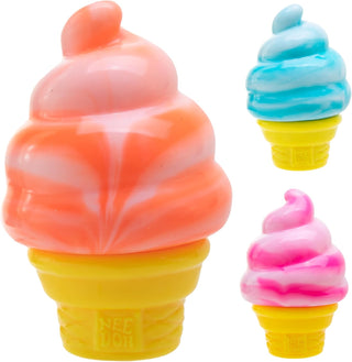 NeeDoh Nice Cream Cone
Colorful ice cream cone toys on a white background