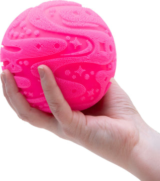 Nee Doh Super Fuzz Ball
Hand holding a pink textured ball against a white background