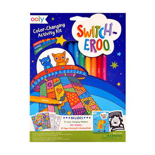 Ooly Switch-eroo! color-changing activity kit with markers, stickers, and coloring book cover