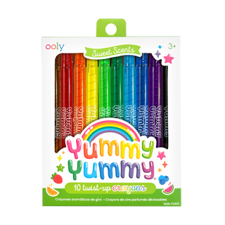 Ooly Yummy Yummy scented twist-up crayons set of 10 packaging front view