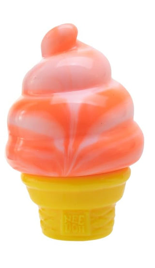 Orange NeeDoh Nice Cream Cone
Colorful ice cream cone toys with 'Nee Doh Nice Cream Cone' branding and dimensions.
