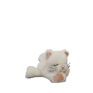 Olli Ella Binky Kitten Kiki - White
White plush cat toy with pink paw on a white background