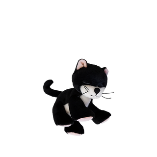 Olli Ella Binky Kitten Kit - Black & White
Black and white plush toy cat on a white background