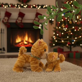 Olli Ella Binky Kitten Koda - Ginger
Olli Ella Dinkums Cat Binx - Ginger
Two plush cats in a festive setting with a fireplace and Christmas tree.