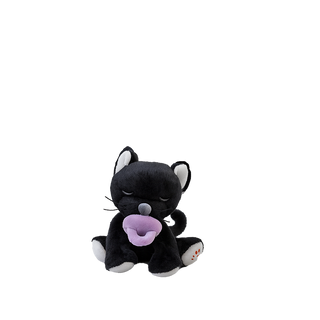 Olli Ella Binky Kitten Koko - Black
Black plush toy with a purple heart on a white background