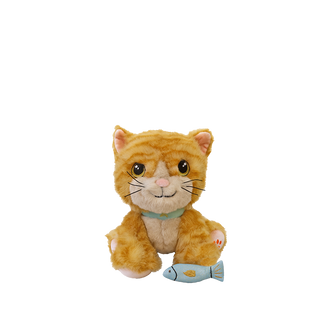 Olli Ella Dinkums Cat Binx - Ginger
Plush toy cat with a fish on a white background
