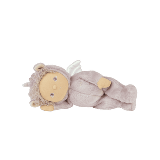 Olli Ella Dozy Dinkums - Unicorn - Uma / Lilac
Plush toy resembling a baby dragon on a transparent background