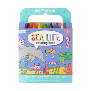 Ooly Carry-Along! Coloring Book and Crayon Set - Sea Life