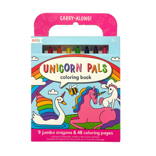 Ooly Carry-Along! Coloring Book and Crayon Set - Unicorn Pals