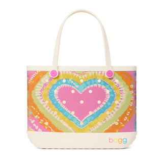 Original Bogg® Bag - Liquid Sunshine - Taffy
Colorful tote bag with heart design and 'bogg' branding on a white background