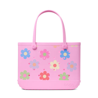 Original Bogg® Bag - Spring Love: Happy Flowers
Pink tote bag with floral patterns on a white background