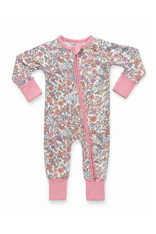 In My Jammers Zipper Romper - Poppy Floral