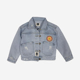 PH Play by Petite Hailey Patched Denim Jacket - Neutral Smile