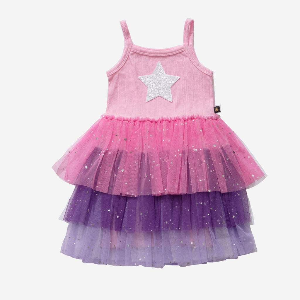 Petite Hailey Three Layered Tutu Dress - Pink | Basically Bows & Bowties