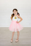 Petite Hailey Smile Frill Tutu Dress - Pink